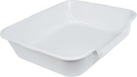 1 Pack of Extra Large Cat Litter Box (ABS Material), Low Entry Senior Litter Pen for Geriatric Kitty Big Cats, Jumbo Pet Safe Litter Boxes Tray for Indoor Pets Potty (Gray, 24" L x 20" W)