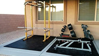 American Floor Tiles - Heavy Duty Stall Tiles - Stable/Horse Tiles - Thick, Durable Rubber Flooring Solid Black 8' x 8' Set 1/2" Thick (16 Tiles Total)
