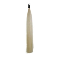 Horse Tail Extension with Braided Horsehair Loop, Blunt Cut Bottom, 3/8 lb, 28-30 inches (Pure White)