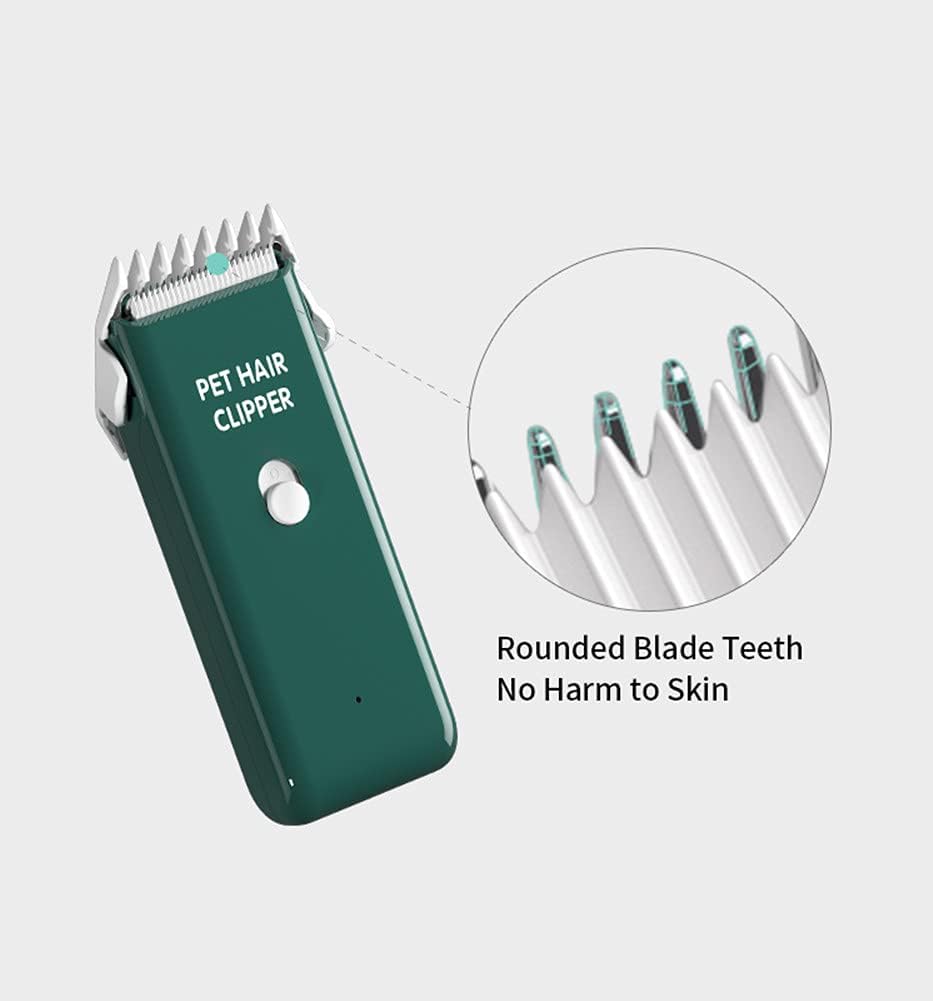 Dog Clippers,Quiet Washable USB Rechargeable Cordless Dog Grooming Kit,Electric Pets Hair Trimmers - Green Clipper - image 3