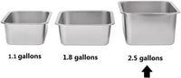 Kichwit 1.8 Gallons Large Dog Bowl, Stainless Steel Pan – Essentials for Dogs - 2.5 Gallons (Pack of 2) - image 3