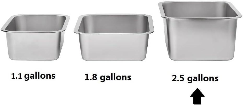 Kichwit 1.8 Gallons Large Dog Bowl, Stainless Steel Pan – Essentials for Dogs - 2.5 Gallons (Pack of 2) - image 3