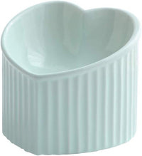 Pink Ceramic Raised Cat Bowls - Green