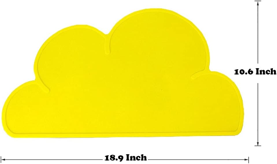 Love Dream Silicone Pet Feeding Food Mat Dog Cat Placemat with Raised - Yellow - image 2