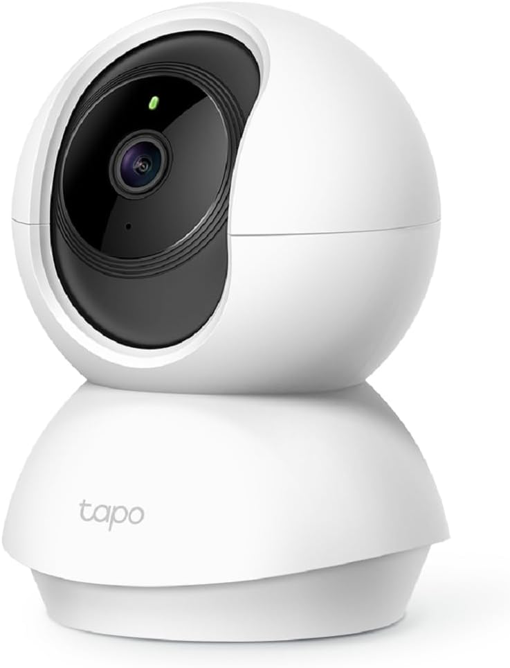 Tapo 1080p Pan/Tilt Security Camera for Baby Monitor, Pet Camera - White / Indoor Only