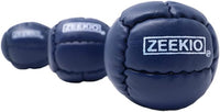 Zeekio Galaxy 12 panel leather juggling balls, pack of 3 in dark blue - view 32
