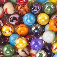 Set Of 24 Assorted Bulk, 1" Shooter Marbles
