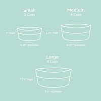Waggo Dipper Ceramic Dog Bowl for Small and Large Breeds - Heavyweight and Durable Pet Food and Water Dish Crock, Dishwasher Safe, Modern (Light Grey, Large)