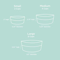 Waggo Dipper Ceramic Dog Bowl for Small and Large Breeds - Heavyweight and Durable Pet Food and Water Dish Crock, Dishwasher Safe, Modern (Midnight Blue, Medium)