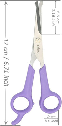 Chibuy Professional Pet Grooming Scissors with Round Tip Stainless - 3. Purple - image 4