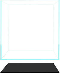Fzone 7 Gal Rimless Low Iron Fish Tank Nova Clear Ultra-White 45° Mitered Edges Translucent Glass Anata Series Aquarium w/Black Foam Leveling Mat(S30C)