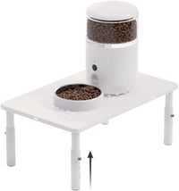 W‌SOWX Adjustable Automatic Cat Feeder Stand - White