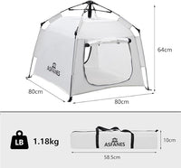 Outdoor Waterproof Pet Automatic Camping Tent, Pop up Cave Bed for Indoor Cats and Small Dogs, Portable Cat House Dog House, White.