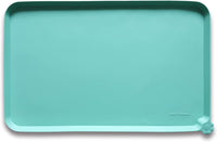 Hoki Found -Waterproof Pet Feeding Mats with High Lips - 22"L x 14"W / CoolMint