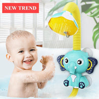 Baby Learning Colorful Bath Toys Game Elephant Shower Electric Water Spray Toy For Kids Swimming Fun Bathroom Toys - BIG FRENCHIES