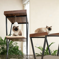 73in Modern Cat Tower For Indoor Cats - Multi-Level Cat Tree With Scratching Posts, Caves, Large Perch & Removable Pads 