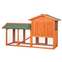 61" Wooden Chicken Coop Hen House Rabbit Wood Hutch Poultry Cage Habitat (SAME AS 39333036)