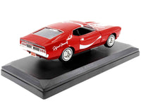 1971 Ford Mustang Sportsroof Red with White Stripes "Refresh Yourself - Coca-Cola" 1/24 Diecast Model Car by Motor City Classics