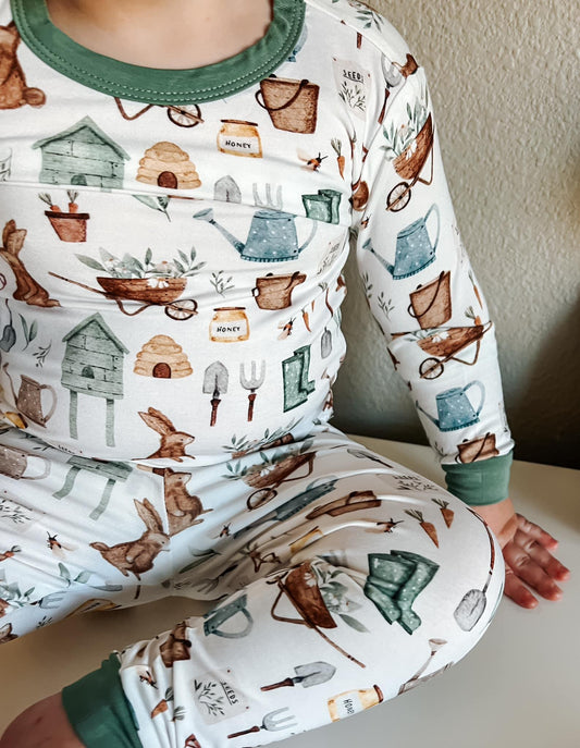 Cottontail Garden 2pc Bamboo Pajamas - BIG FRENCHIES