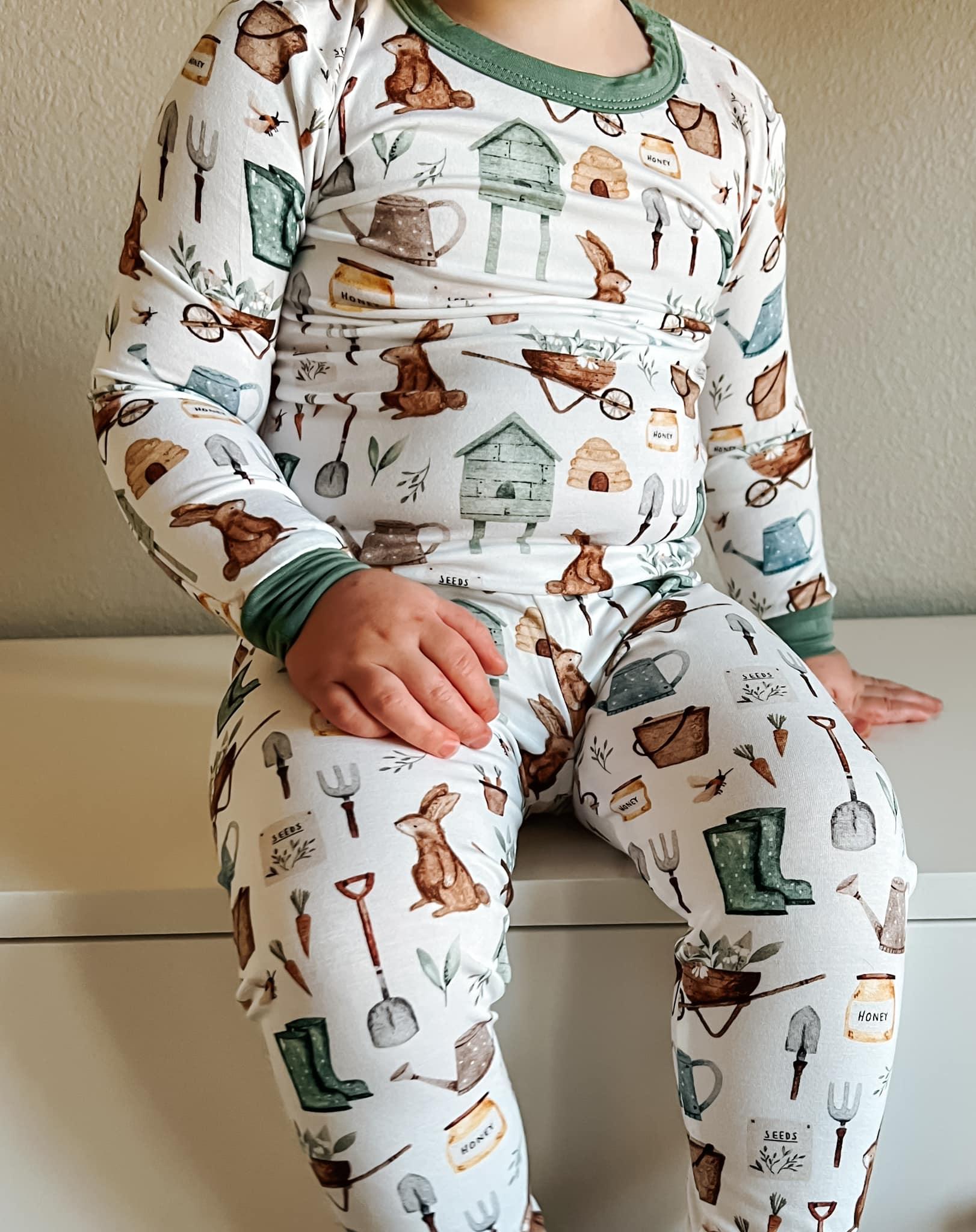 Cottontail Garden 2pc Bamboo Pajamas - BIG FRENCHIES