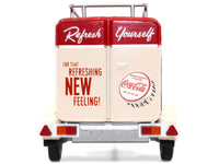 Travel Trailer Cream with Red Top "Pause and Refresh Yourself Drink Delicious Coca-Cola" 1/24 Diecast Model Car by Motor City Classics