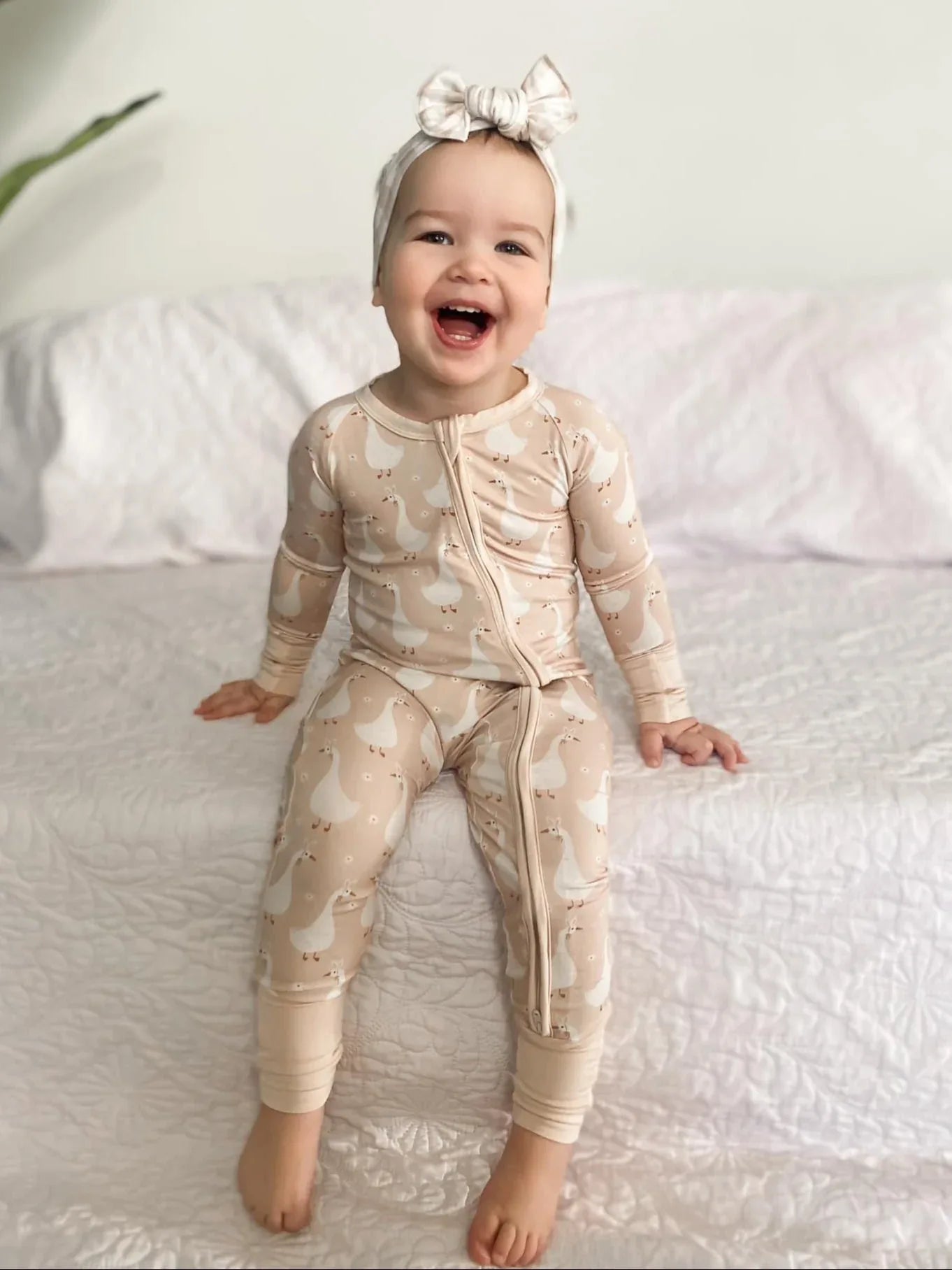Silly Goose on the Loose Bamboo Zippy Romper - BIG FRENCHIES