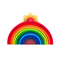 5-Piece Stained Mini Wooden Sun Rainbow Stacker - BIG FRENCHIES