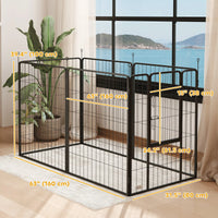 Heavy Duty Dog Playpen with Door for Large Dogs, 6 Panels, 39"H