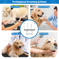Foldable Pet Grooming Table with Adjustable H-shaped Arms, 330 LBS Capacity for Small-Large Dogs