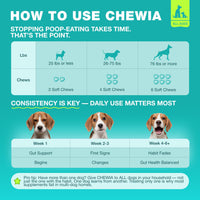 No Poo Chews for Dogs  Coprophagia Deterrent  Dog Probiotics for Digestive Health with Enzymes  Canine Stool Eating Deterrent  Digestive, Dental, Gut & Immune Health Treats  No Poop Eating