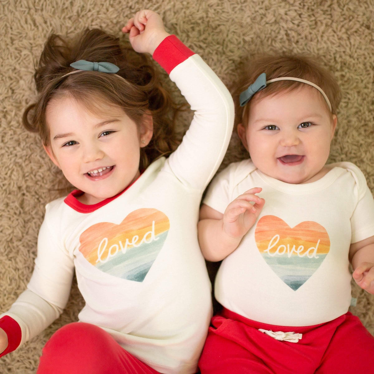 pajamas | loved rainbow heart - BIG FRENCHIES