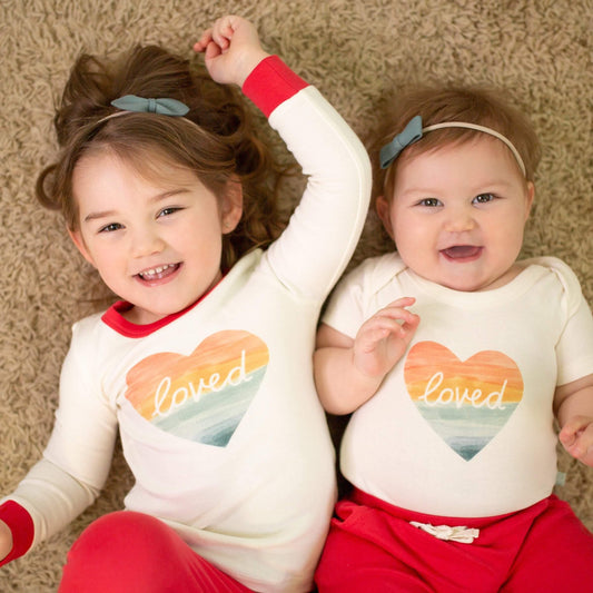 pajamas | loved rainbow heart - BIG FRENCHIES