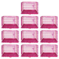 24-42" Collapsible Pink Dog Crate RED24-42