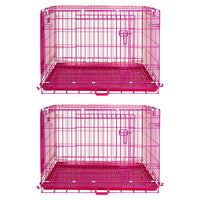 24-42" Collapsible Pink Dog Crate RED24-42
