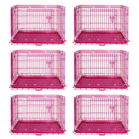 24-42" Collapsible Pink Dog Crate RED24-42