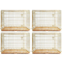 24-42" Collapsible Copper Gold Dog Crate GLD24-42