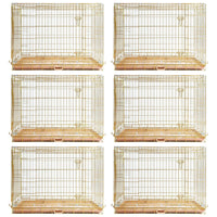 24-42" Collapsible Copper Gold Dog Crate GLD24-42