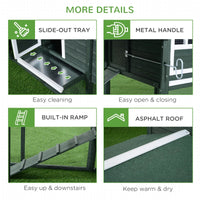 Wooden Chicken Coop, Hen House Outdoor With Run Nesting Box, Asphalt Roof, Removable Tray, Multiple Packages Shipped. Pl
