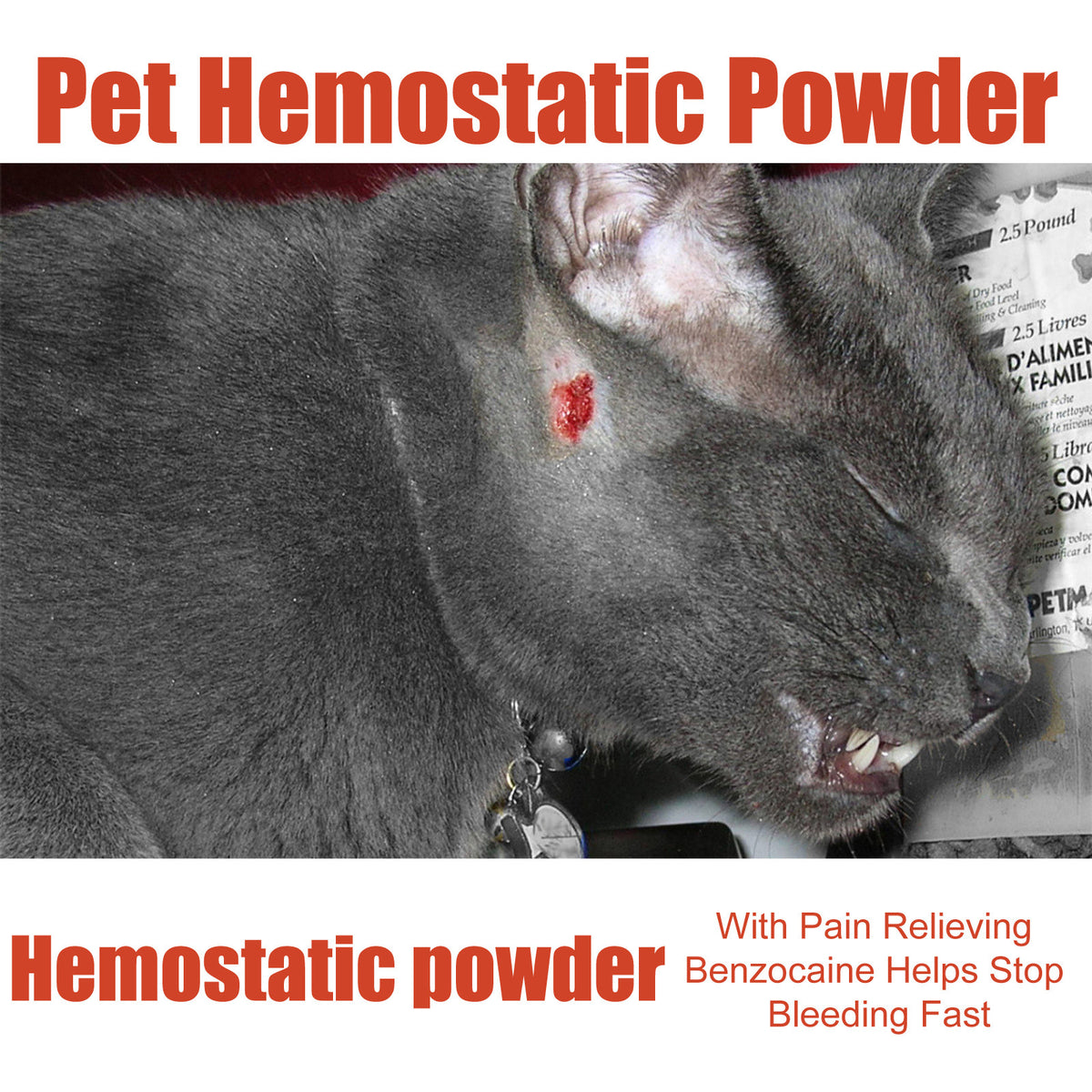 Pet Hemostatic Powder, Fast Bleeding Stop Wound Care Powder For Dogs Cats, Gentle Pet Nail Cut Skin Injury Healing Powde