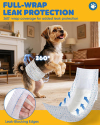 Male Dog Diapers 96 Count Small Belly Bands Leakproof Absorbent Wraps