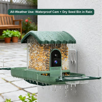 2-in-1 Smart Bird Feeder & Bath Camera, Dual 2K HD, Solar & AI Bird ID