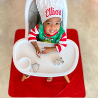 Solid Cranberry Minimalist Splash Mat - A Waterproof Catch-All for Highchair Spills and More! - BIG FRENCHIES