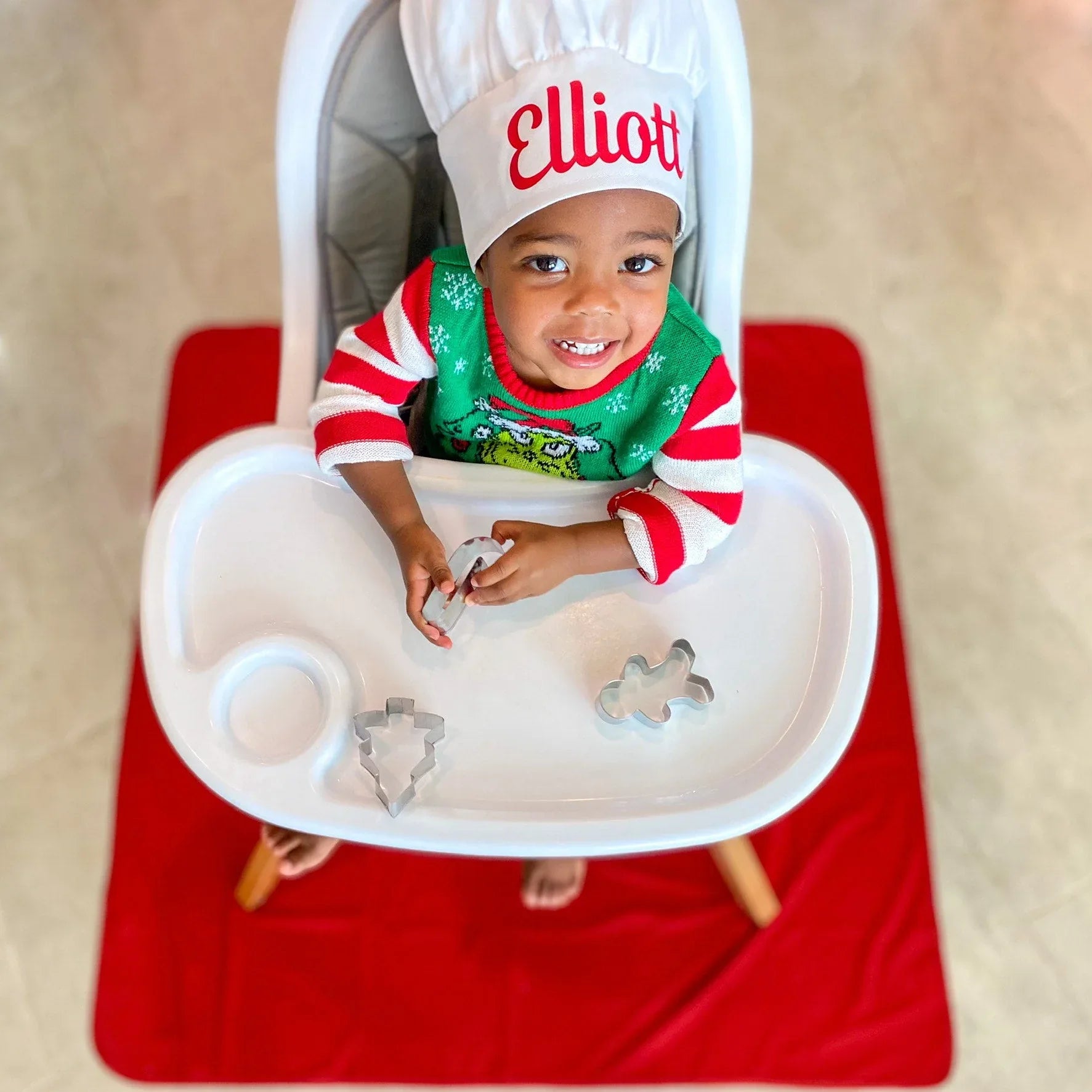 Solid Cranberry Minimalist Splash Mat - A Waterproof Catch-All for Highchair Spills and More! - BIG FRENCHIES
