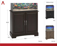Alta Vista 29 - 37 Gallon Aquarium Stand, Rustic Oak - BIG FRENCHIES