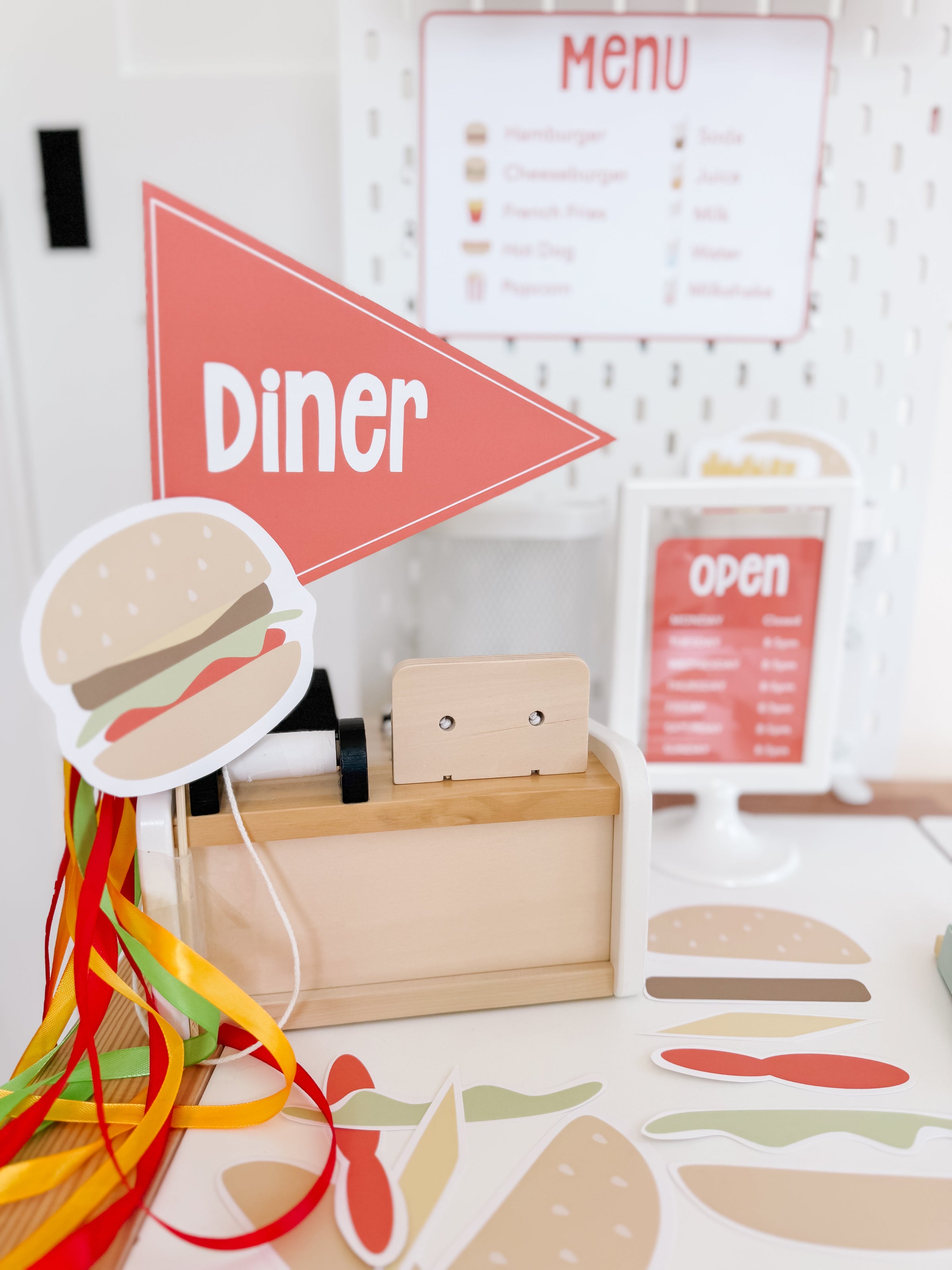 Burger Diner Dramatic Play Printable Kit
