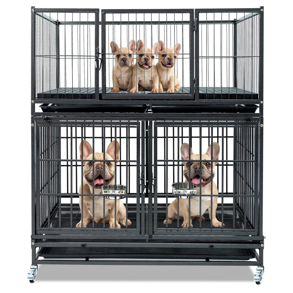 42" Stackable Dog Crate 43T+WHLP02
