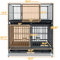 42" Stackable Dog Crate 43T+WHLP02