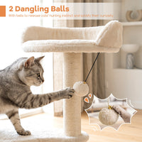 Cat Tree 43" with Condo, Perches & Scratching Posts
