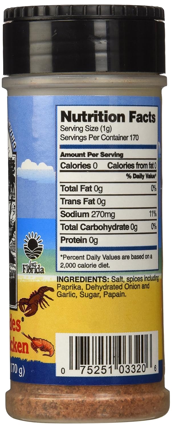 Everglades Fish & Chicken Seasoning 6 oz. Land & Sea Blend Made in USA