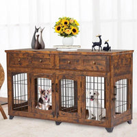 Dog Crate Furniture with Openable Partition - BIG FRENCHIES